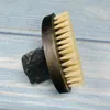 Outils de soins du visage en usine, brosse à barbe pour hommes, brosse en bois en poils de sanglier, Mini brosse à barbe dégradable