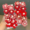 Dog Apparel 10/20pcs Flower Hair Bow Red Style Bows Rubber Bands For Yorkie Decorate Pet Grooming Small Supplies