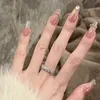 2PCS Pierłdy ślubne Nowe pierścionki przybycia Kobiety metalowy impreza klasyczna moda luksusowa cyrkon kręte paski pierścień palca elegancka biżuteria żeńska