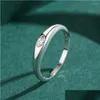 Cluster anneaux cyj lisse européen cz 925 sterling sier doigt ring for women anniversaire fête girl bijoux drop accounter dh6zg