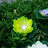 Flores decorativas Lâmpada de jardim de jardim doméstico à prova d'água Artificial LED de fibra óptica Luz flutuante de lótus Flor Flor Weeds Lily Wedding Decoration D23