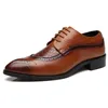 Chaussures décontractées 2024 38-48 Fashion Leather Men Hab Dress Shoe Point Point Oxfords For Lace Up Designer Luxury Formal 22