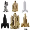 Objets décoratifs Figurines Figurines Créramique de fusée en céramique moderne Home Desktop astronaute spatial