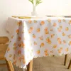 Table Cloth Small Fresh Pastoral PVC Waterproof Oil Proof And Non Wash Desk Tea Mat J6E2845