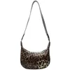 Bag mode leopard mönster kvinnor breda remmar messenger väskor pu läder damer axel kvinnliga hobos armhåla bolso mujer