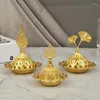 Party Decoration Muslim Rume Burner Ramadan Mini Golden Tower Ornament Hollow Decor