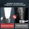 New Black Shower Head 3 Modes Adjustable Booster Filter Rainfall High Pressure with Hose Suitable for Bathroom Accessories Sets