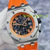 AP Diving Trip Watch Royal Oak Offshore Series 26170st Orange Volcano Face Chronomter Automatic Mechanical Mens Watch