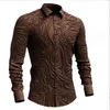 Wiosenna jesień retro gotycka koszula męska na zewnątrz solidne 3D nadrukowane totem Halloween streetwear Town-Down Koszulka długich rękawów 240327