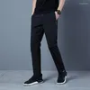 Męskie spodnie Casual Business Stretch Slim Fit Elastic Talia Jogger Koreańska klasyczna Blue Black Grey Male Brand Brand Spodni