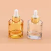 Butelka 1/5pc Pusta 30 ml szklana butelka z szklaną butelkę z butelką z pipetą w surowicy do olejku eterycznego Doterra Złota pokrywka Butelka perfum