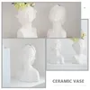 Vase Ceramic Creative Vase女性の装飾ドライフラワーシンプルな形をしたアートノルディックスタイルのポットポット装飾