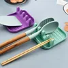 Keukenopslag vork en lepelhouder pot deksel rek multifunction gadget pan met vier grooves