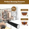 Coffee Makers Geek Chef Espresso Machine 20 Bar Pump Pressure Cappuccino latte Maker Coffee Machine with ESE POD filter Pressure gauge Y240403