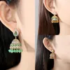 ダングルイヤリングヴィンテージウォータードロップビーズタッセルエスニックスモールベルイヤードロップJhumka Jewelry Women bohoアクセサリー