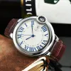 Carty 40mm automatische mannen man Mechanisch horloge mode herenhorloge hoogwaardige roestvrijstalen staalblauwe ballon horloge ontwerper kijken saffierlenzen