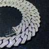 4 file da 18 mm Moissanite Cuban Link Catena collane da uomo Sier girocollo per le donne passano i diamanti tester con GRA