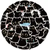 10/40pcs grazioso gatto nero impermeabile impermeabile per i graffiti estetico per laptop per laptop per laptop per laptop diario fischi per bambini adesivi per bambini