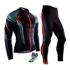 Maillot de vélo à manches longues pantalon de cycle de vélo avec gel 2024 Spring été de haute qualité 240325