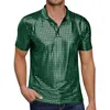 Magliette maschile moda costume da discoteca 70s costume da bronzing bavande t-shirt manica corta bottone estate club club tops camicia da camicia da uomo