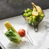 Multifunctionele drainage mandje salade draineerkom groentebekken rijst waspand mand plastic fruitplaat huishouden gootsteen