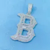 Gioielli Hip Hop 925 VVS VVS Diamond Iced Charm Iced Cioncant Lettera Silver Necklace