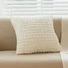 Pillow Durable Polyester Case Elegant Solid Color Square For Modern Home Decoration Sofa Bedroom