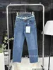 Designer South Oil High End Women's Wear CH2024 Autumnwinter New High Waist Slim Broidered Letter Slim Fit Poldoly Jeans 6GVT