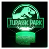 Juldekorationer Dinosaur Series Colorf 3d Night Light LED Touch Remote Control Creative Gift Table Lamp leverans Hem Gar Dhqrk