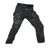 Pantalon masculin Hiver Softshell Military Tactical Mens Fleece Cargo imperméable Camouflage de combat de vent en vent.