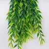 Fiori decorativi Ghirlanda artificiale Pianta murale di seta verde 96 cm Idey Leaf Hanging Vine Casa Decorazione per matrimoni Fare Fare Fine Ghirlanda