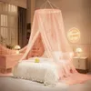 Yanyangtian Domed Mosquito Net Pink Girl Cauve sur le lit pliable Mosquito Net Door bébé berceau Anti-Mosquito 240326