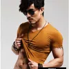 Men's T-Shirts 2024 Tops Tees Men T Shirt O neck and V Neck Short Sleeve Tees Mens Fashion Fitness Hot T-shirt For Male Clothing Plue Size 2443