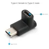 タイプ-C男性からメスアダプターUSB3.1 m/f直角90度USB充電エクステンションケーブルアダプター