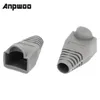 anpwoo 10pcs Ethernet الرمادي المطاط RJ45 موصل حذاء يغطى حامي الحالة 50 قطعة