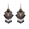 Nieuwe Europese en Amerikaanse oorbellen Noblewoman's Noble Antique Black Tassel Lace Earring accessoires