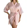 Home Clothing Affordable Nightgown Women Breathable Functional.Stylish Luxurious Simulated Silk Material Versatile