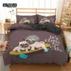 Juegos de ropa de cama Pug Cubierta de la portada de la mascota poliéster de dibujos animados divertidos de animales de animales