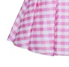 Movie roze jurk voor meisjes Halloween Carnival Barbi Princess Kostuum Plaid Mouwess Cosplay Party Outfit 210T 240321