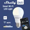 Contrôle Shelly Duo RGBW / White 9W WiFi Smart Light Bulb Work with Alexa / Google Home 220240V Fonction de minuterie Dimmable Fonction Magic