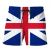 Short masculin Allemagne USA UK Flag Pleach Print Board Swimsuit 2024 Summer Hawaii Swim Trunks Surdimension Cool Kids Ice