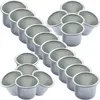 Candle Holders 20 Pcs Cup Party Alloy Tea Light Cone Holder Tin Scented Aluminum Christmas Ornaments