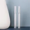 Storage Bottles Empty 3.5ml Round Frosted Transparent Clear Lip Gloss Tube With Silver Cap DIY Cosmetic Container Bottle 50pc