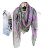 Birdtree 100%Mulberry Silk Chiffon Scarf Fashion Stampa floreale Mamme Gift Elegante Kerchief Spring Sciallo sottile A41513QM 240325