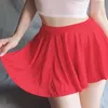 Urban Sexy Dresses Women Sexig Ice Silk Mini Kjol Summer Transparent Olänkade veckade kjolar Sweet Tempting Short Dance Costume Date Night Exotic 2443