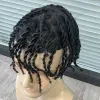 Toupees Afro Manlig frisyr Twisted flätor Hud Human Hair Toupee för män Oupptäckt PU -hårstycke Ersättningssystem Kapillär Prosthesi