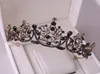 2021 Śliczne barokowe nakrycia księżniczki Czarny Rhinestone Bridal Tiara Wedding 18. urodziny królowa korona formalna impreza 8458327