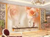 Tapety Orange Rose 3D Wallpape Flower stereoskopowe malowidła ścienne dekoracja domu