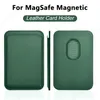 Voor Magsafe magnetische luxe lederen kaarthouder Wallet Case voor iPhone 15 14 Pro Max 13 12 Telefoontas Cover Cover Accessoires Multicolor Retail