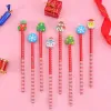 Pennor 20/30 st Söt julpennpenntecknad Eraser Head Pencil Kawaii julklappar Skolmaterial Skiss Skriv dragstolare